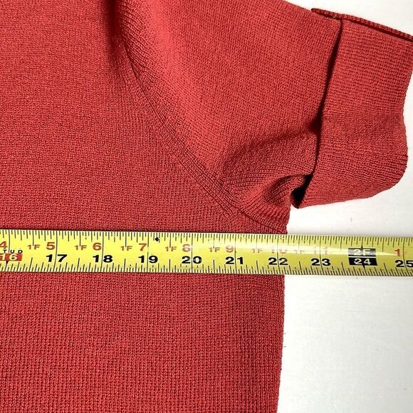 Dana Buchman Woman Terracota Knit Top Short Sleeve Round Neck size 2X Vintage - Picture 7 of 7
